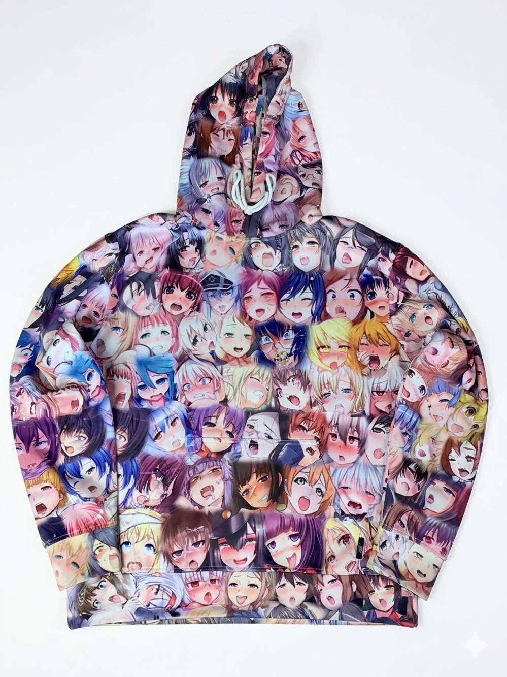 CD CLOTHES Anime Ahegao Collage Graphic Hoodie Sweatshirt Large